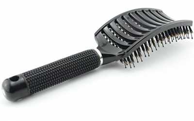 Dr. Feel Good – Geschwungene Wildschwein- und Nylon-Entwirrbürste