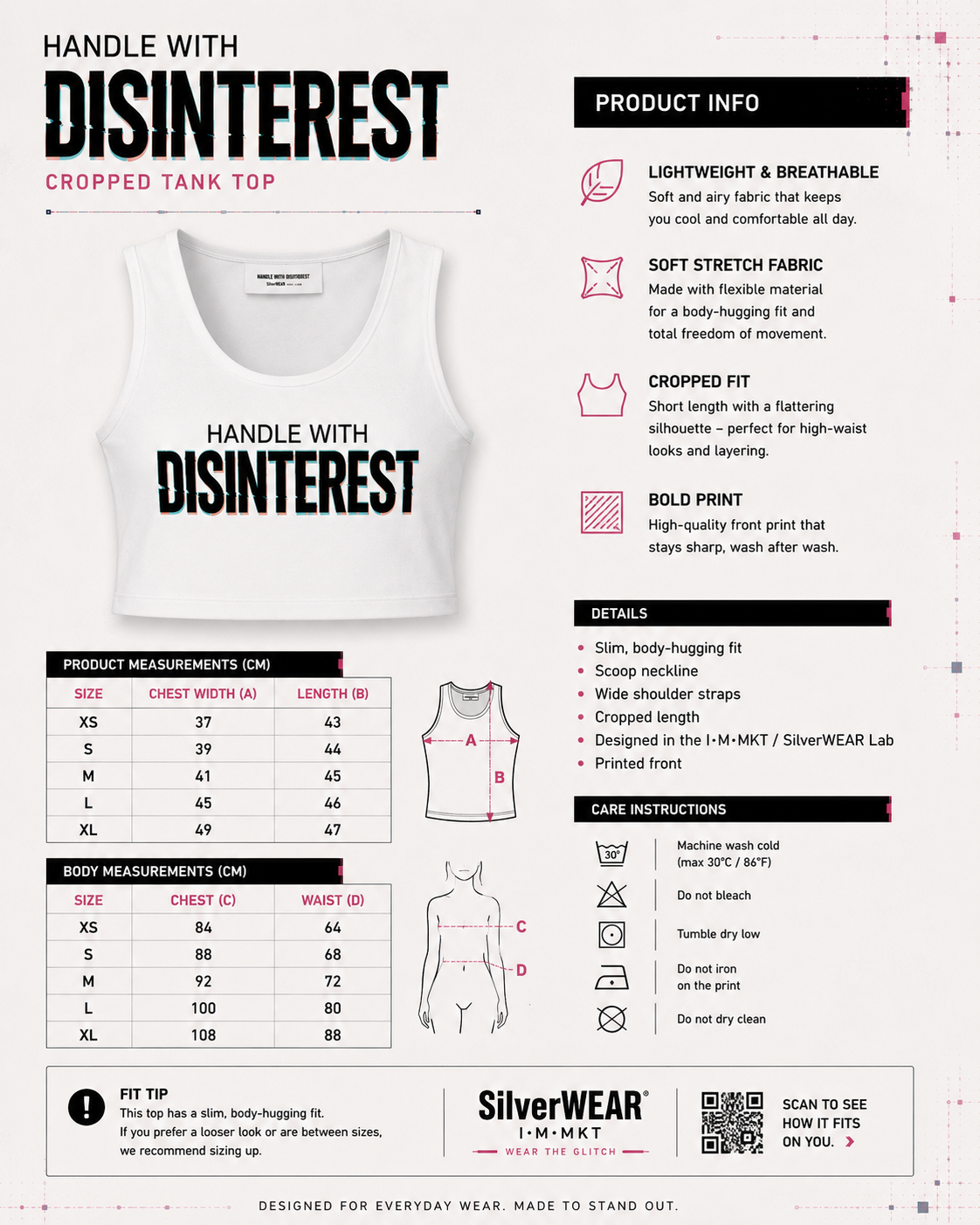 Handle With Disinterest — Crop Top