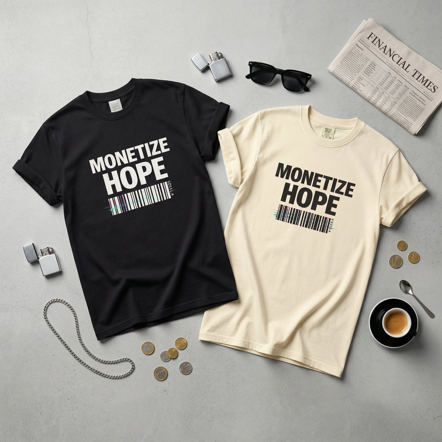 MONETIZE HOPE — Dark Signal Heavyweight T-Shirt