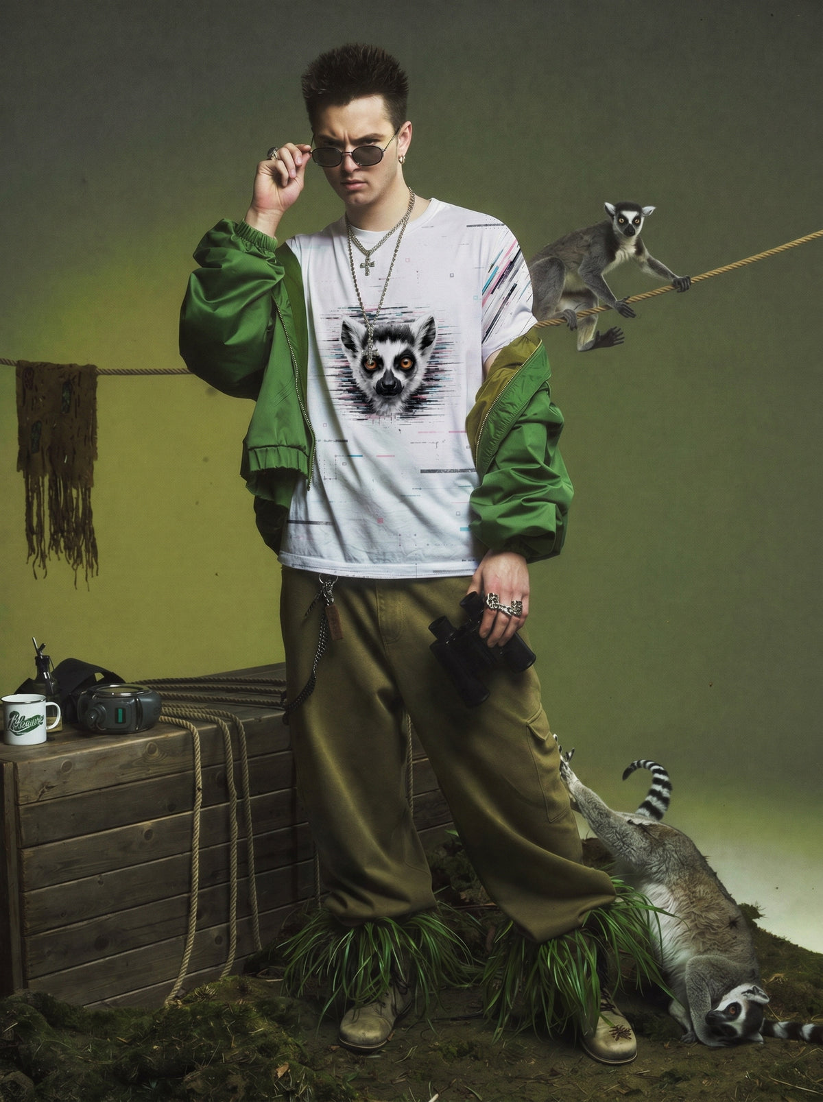 SilverWEAR // Ring Signal — Lemur — Men's T-Shirt