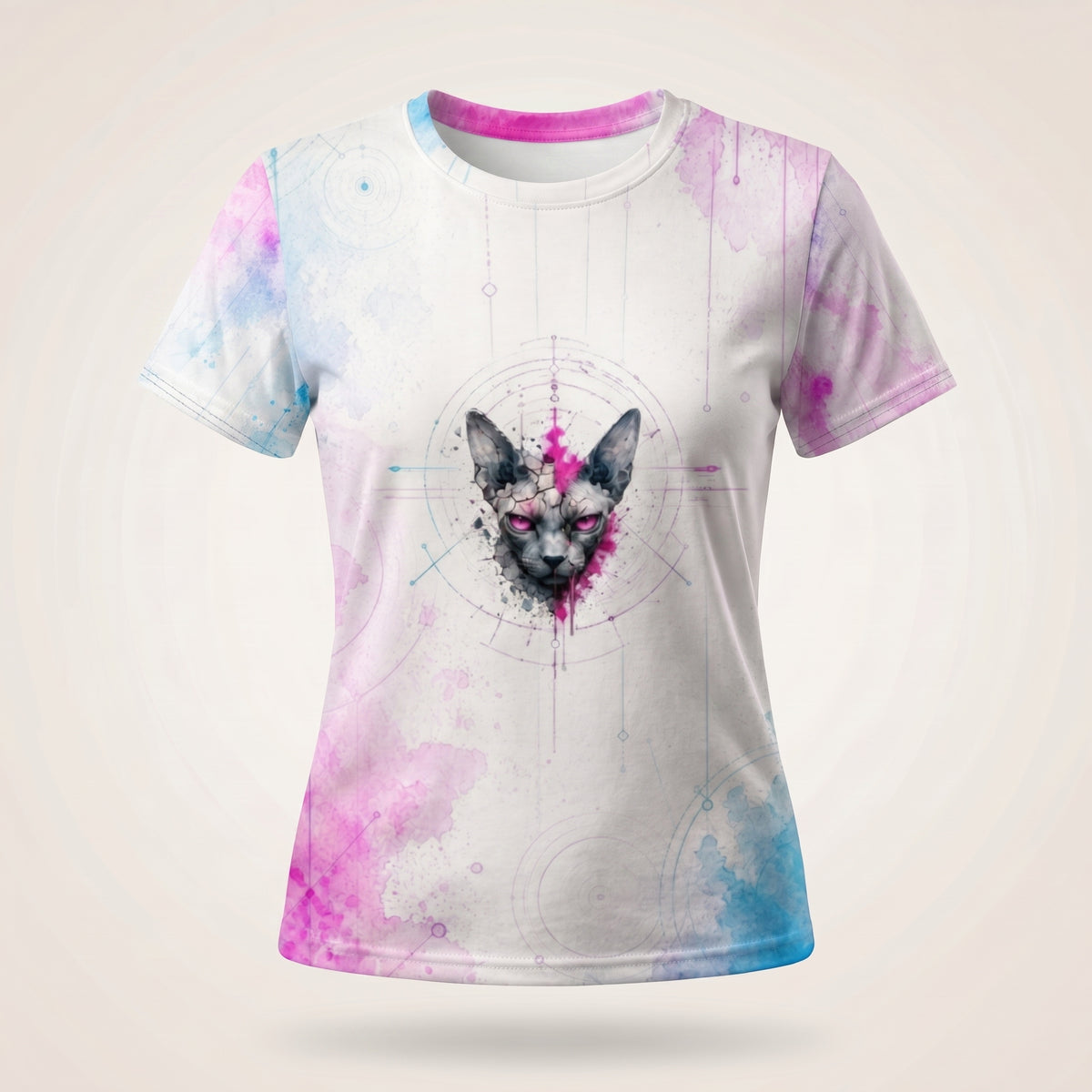 SilverWEAR // Surface Tension — Sphynx Cat — Women’s T-Shirt