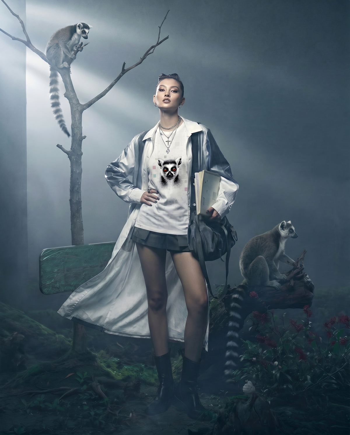 SilverWEAR // Ringsignal — Lemur — Damen T-Shirt