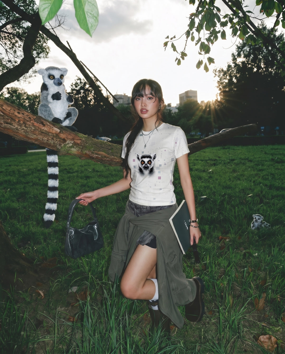 SilverWEAR // Ringsignal — Lemur — Damen T-Shirt