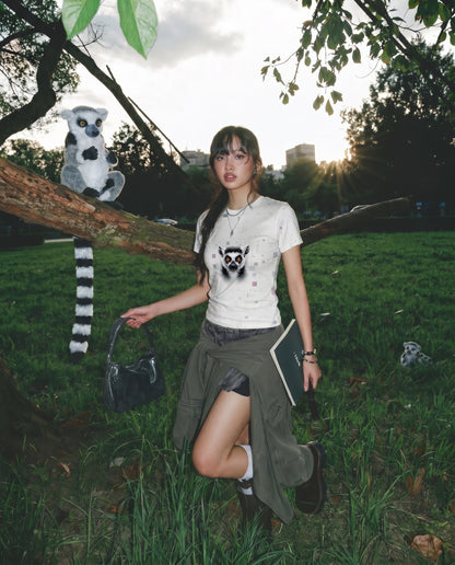SilverWEAR // Ringsignal — Lemur — Damen T-Shirt