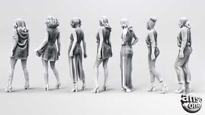 3d Model - Low Poly Female bundle 03
