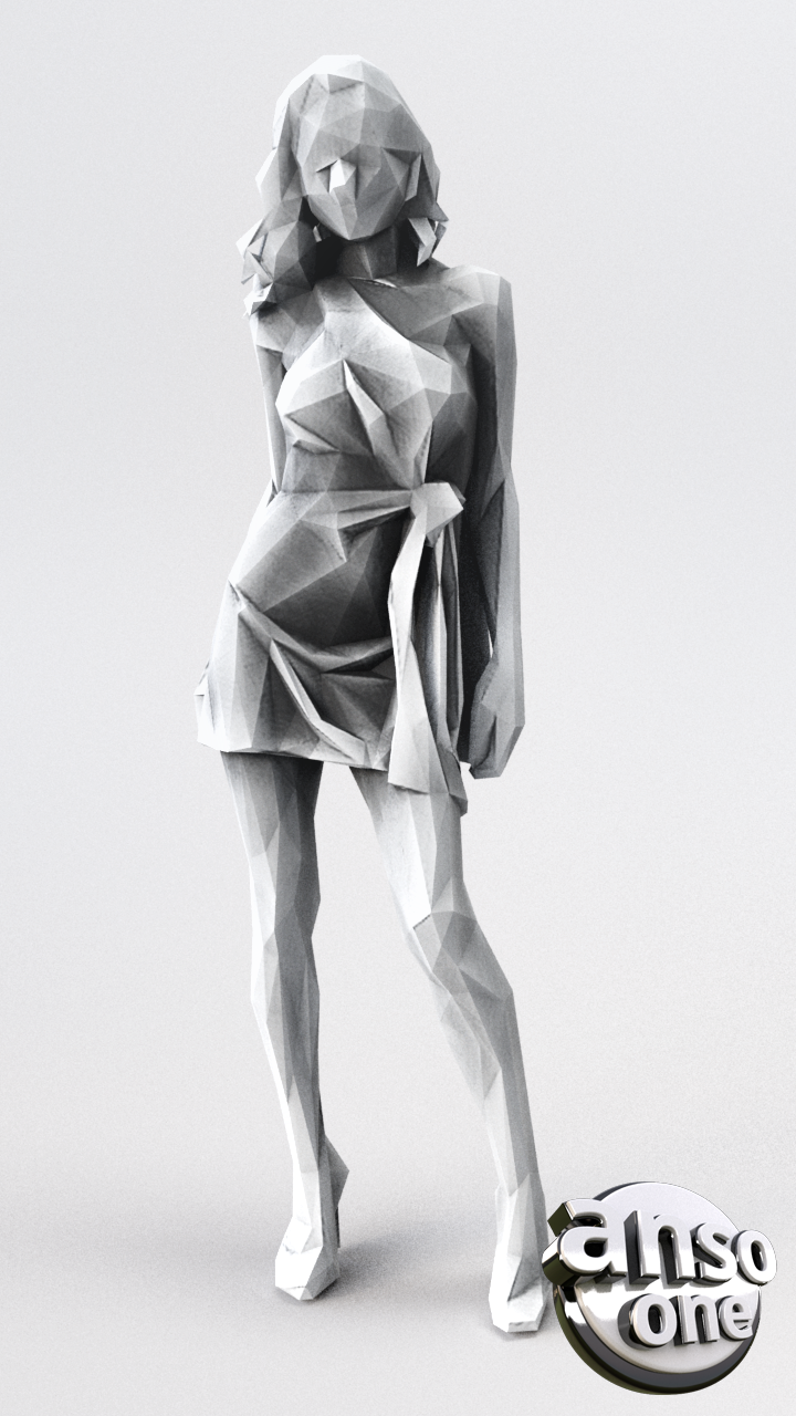 3d Model - Low Poly Female bundle 03