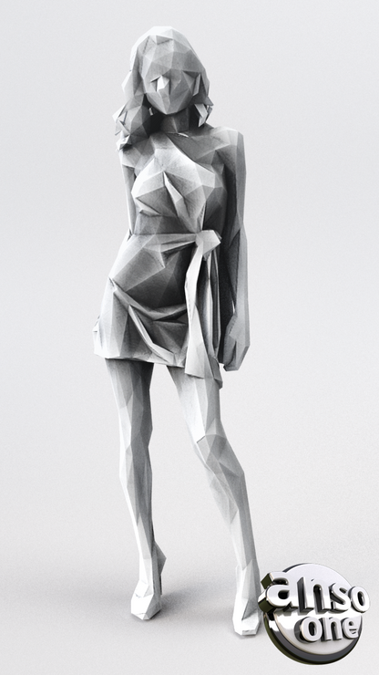 3d Model - Low Poly Female bundle 03