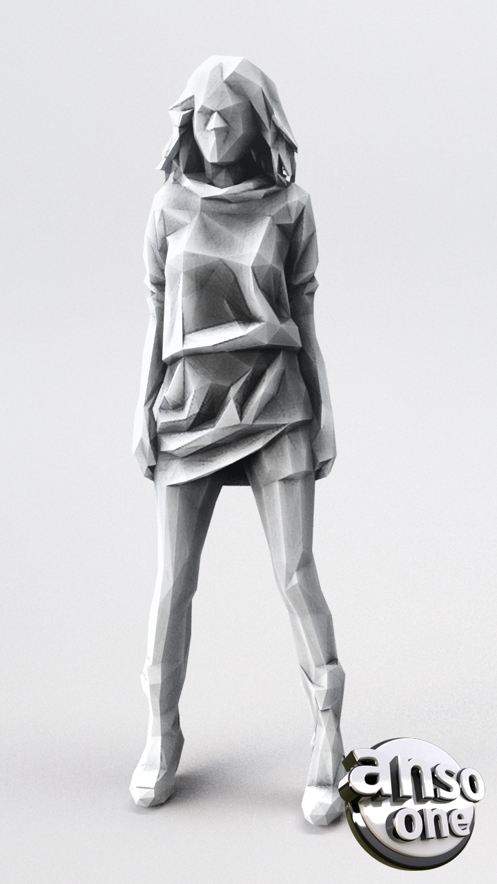 3d Model - Low Poly Female bundle 03