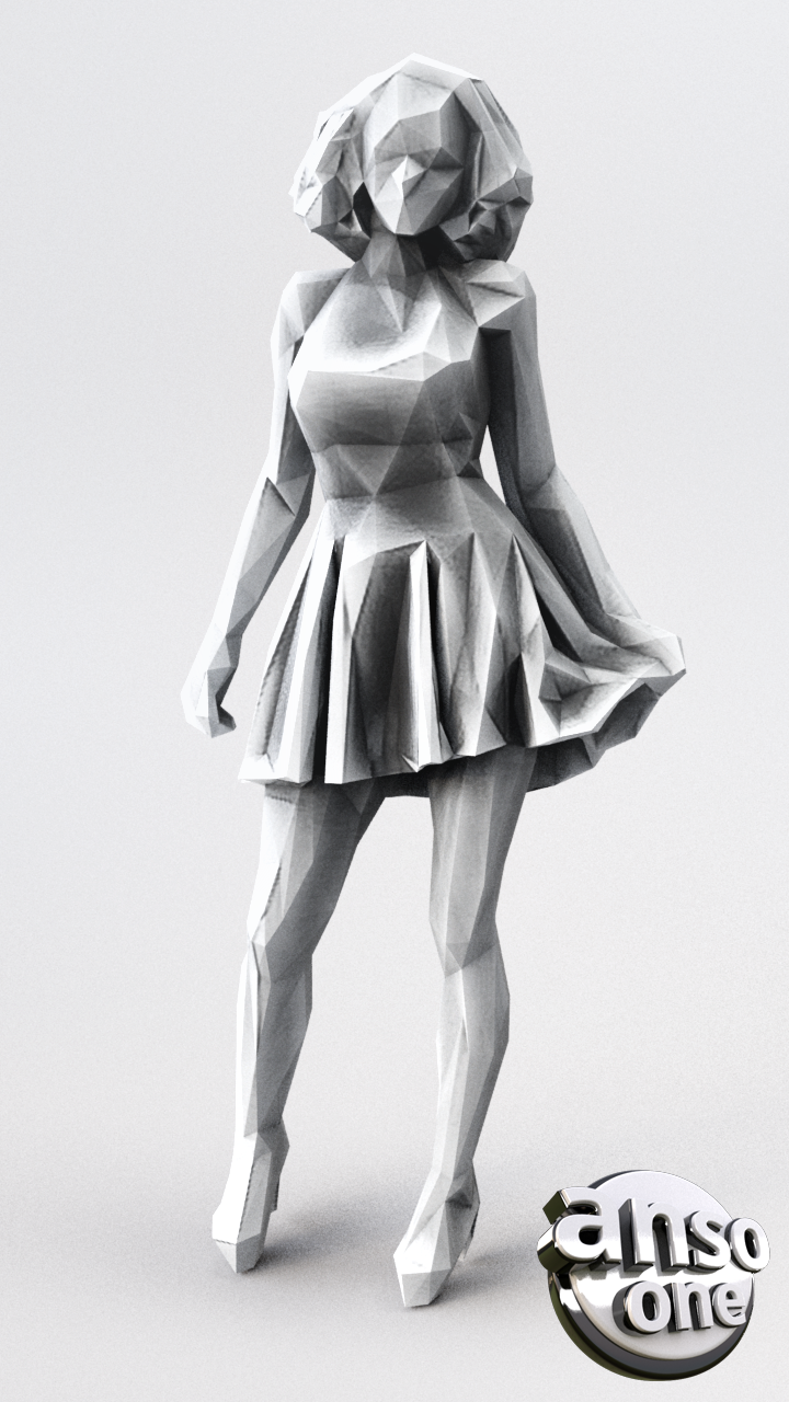 3d Model - Low Poly Female bundle 03