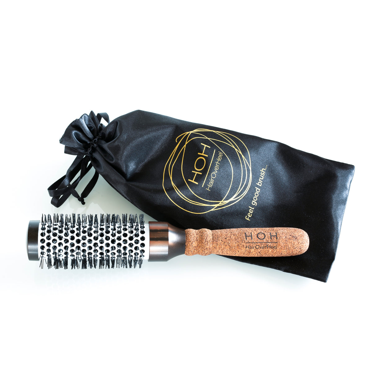 Sissi No 9 — Ceramic Cork Round Hairbrush