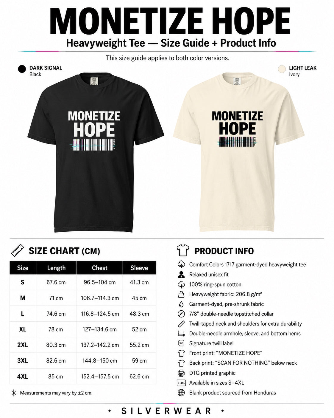 Monetize Hope — Dark Signal Heavyweight Tee – I•M•MKT