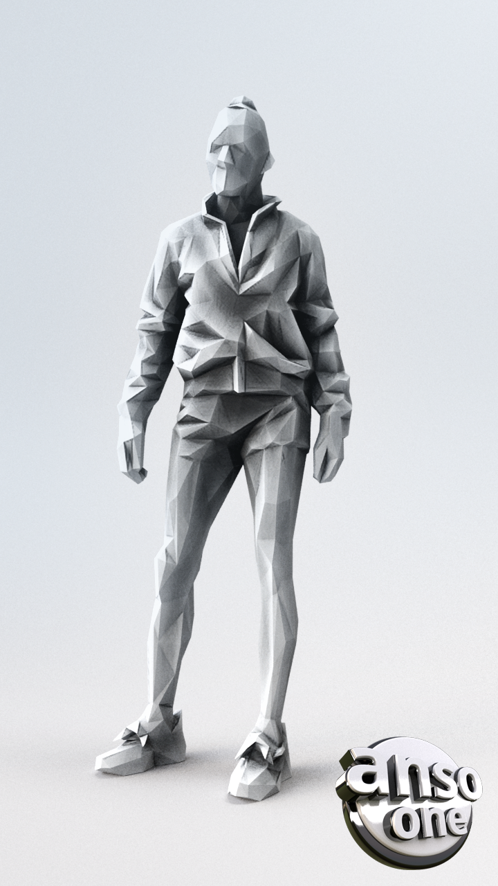 3d Model - Low Poly Male bundle 04