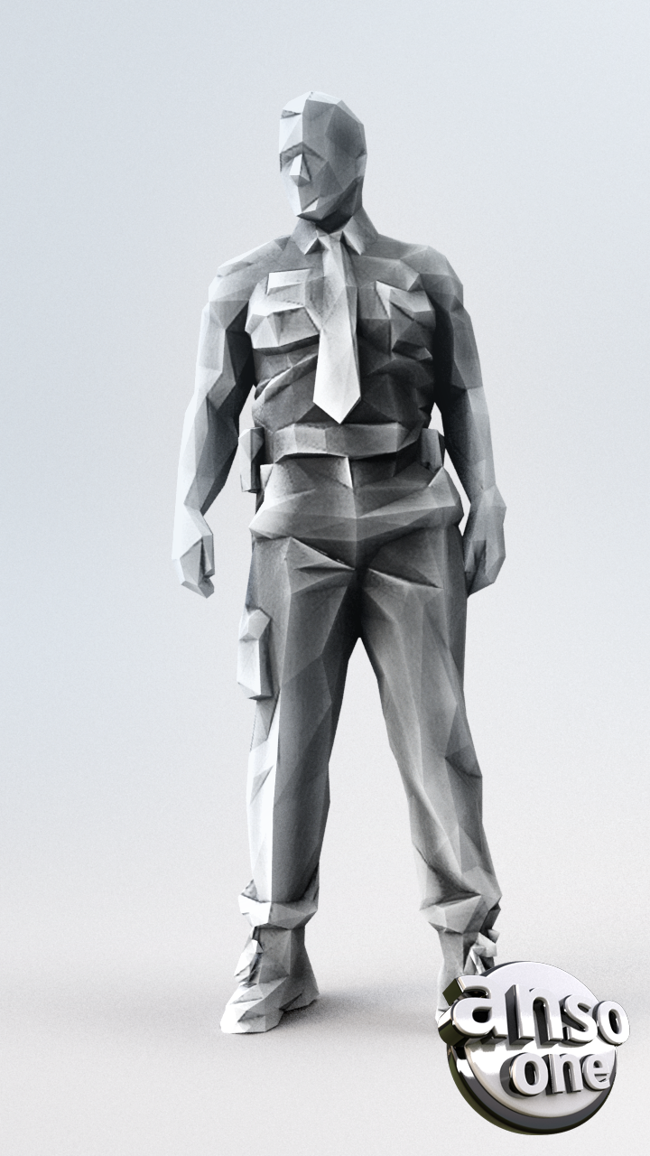 3d Model - Low Poly Male bundle 04