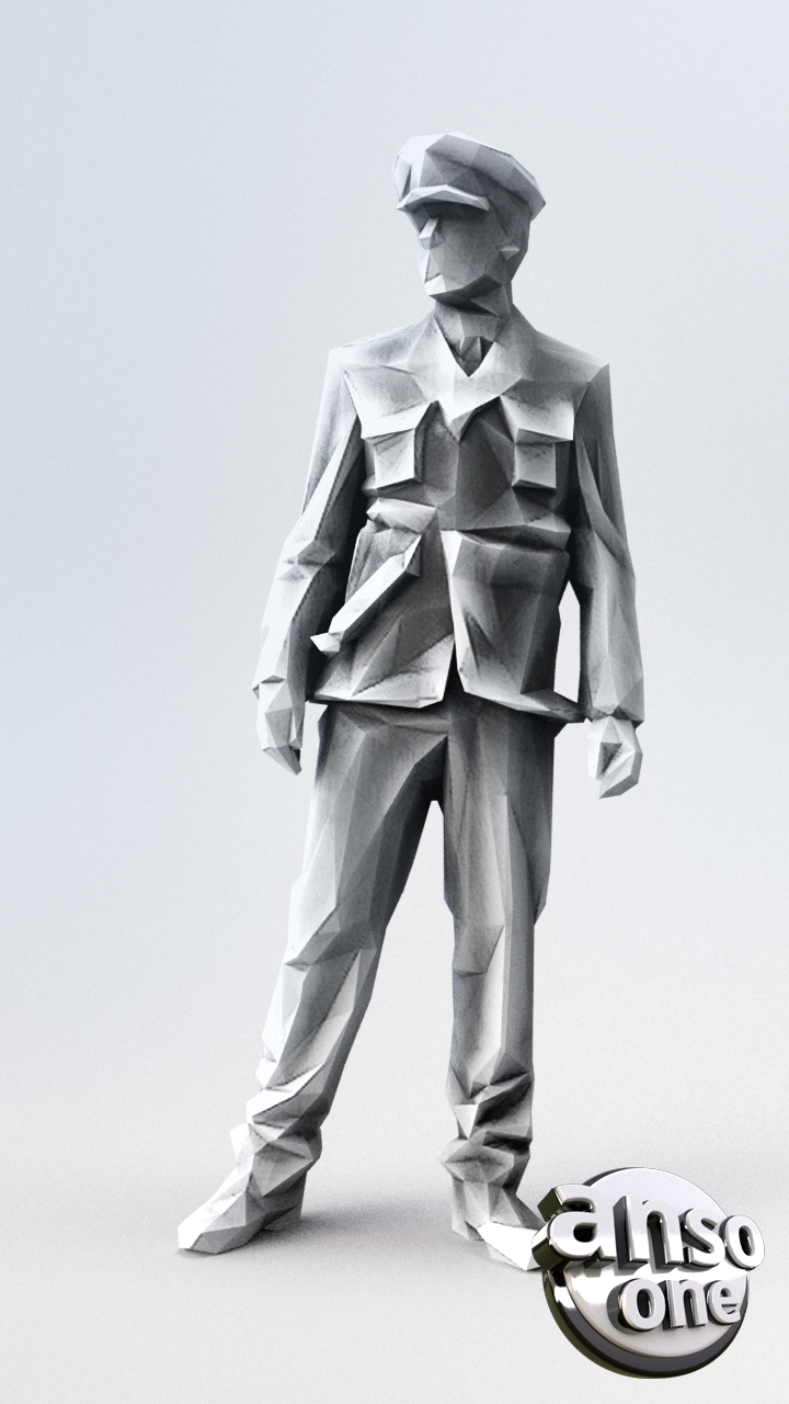 3d Model - Low Poly Male bundle 04