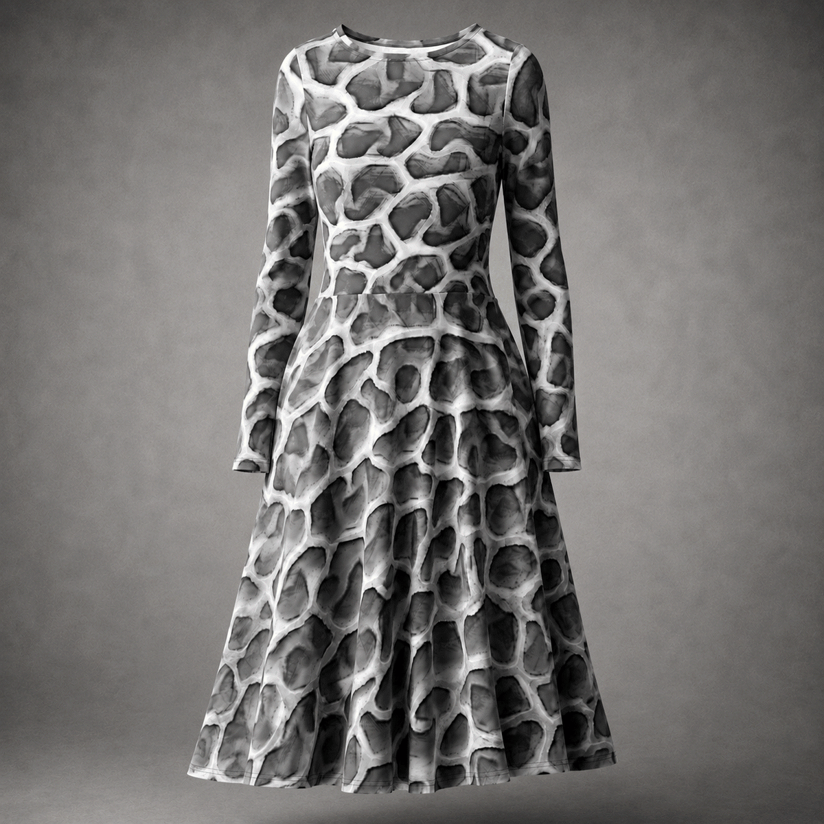 ANSO Cellular Mesh Midi Dress