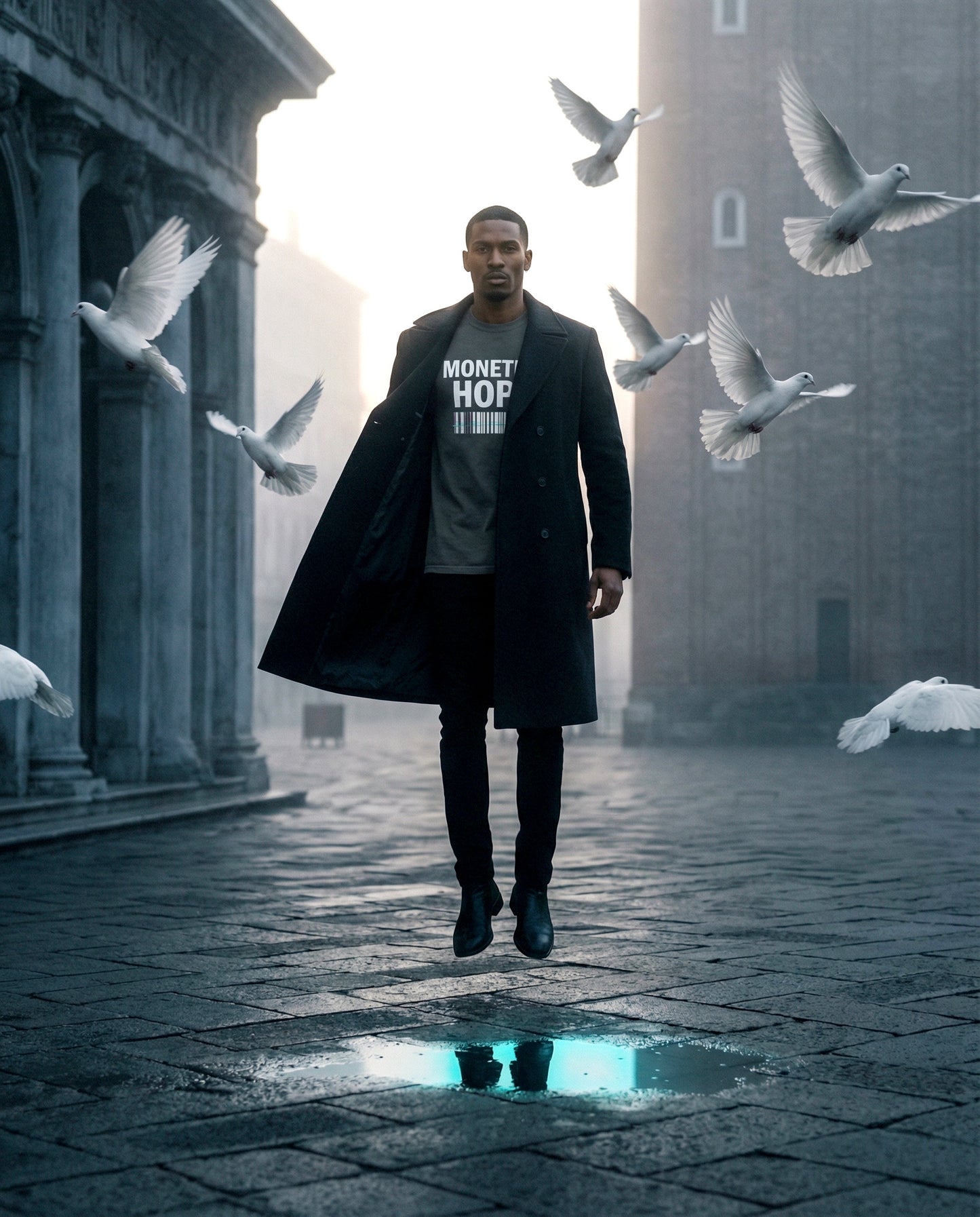 MONETIZE HOPE — Dark Signal Heavyweight T-Shirt