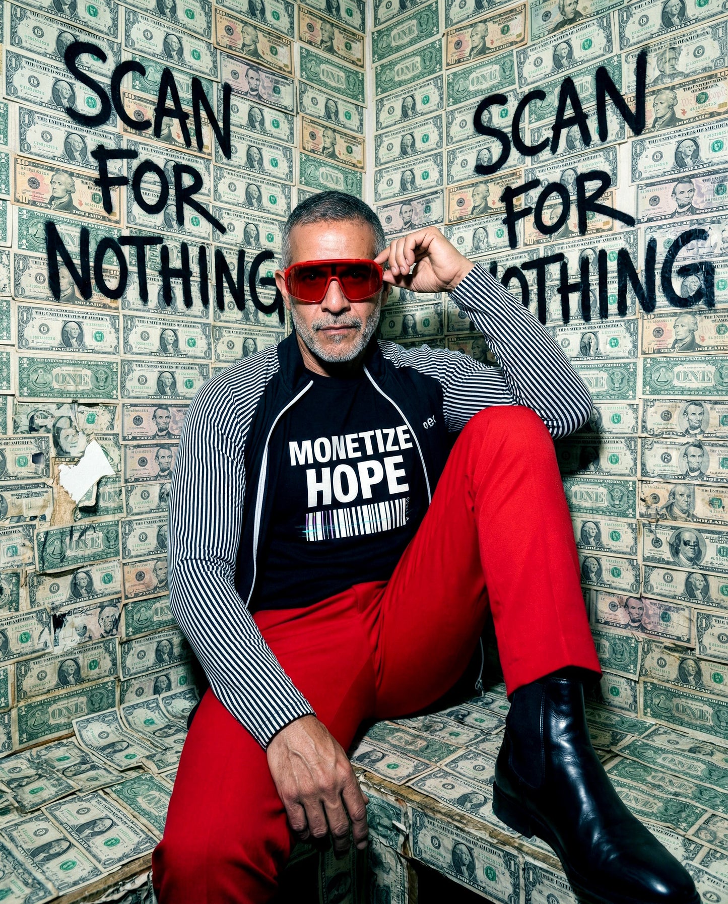 MONETIZE HOPE — Dark Signal Heavyweight T-Shirt