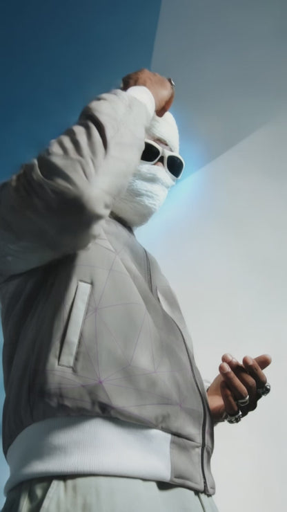 ANSO — Low-Poly Bomberjacke (Pinkes Gittersystem)