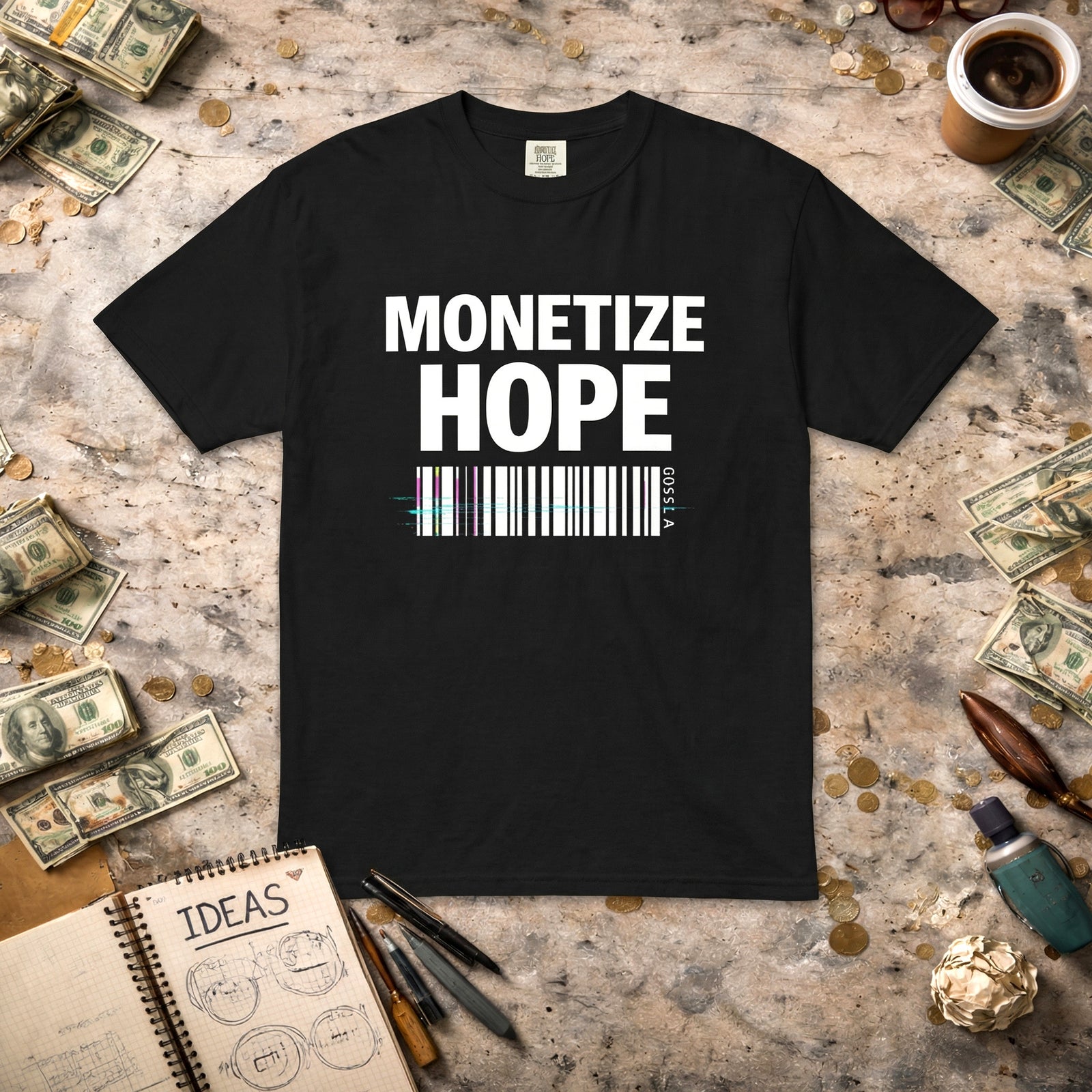 Monetize Hope — Dark Signal Heavyweight Tee