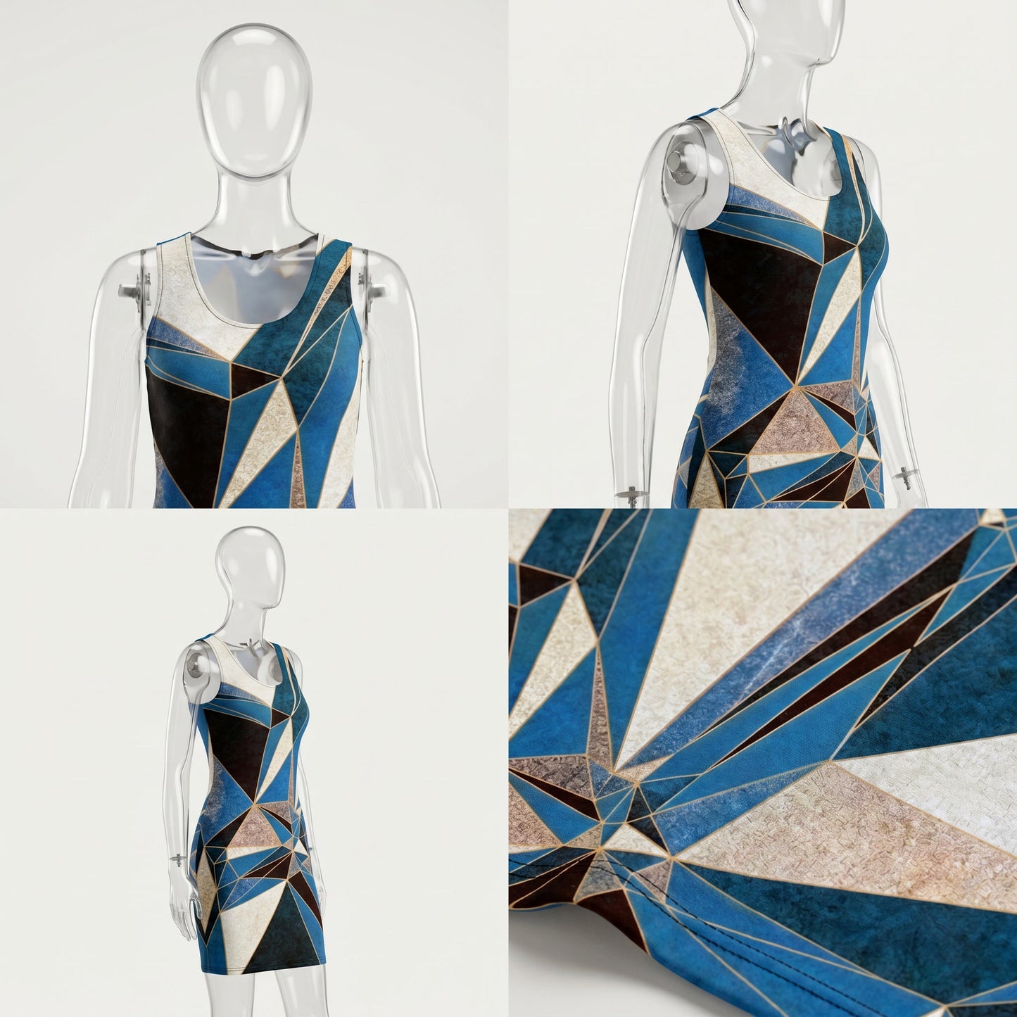 ANSO Low-Poly Bodycon Dress