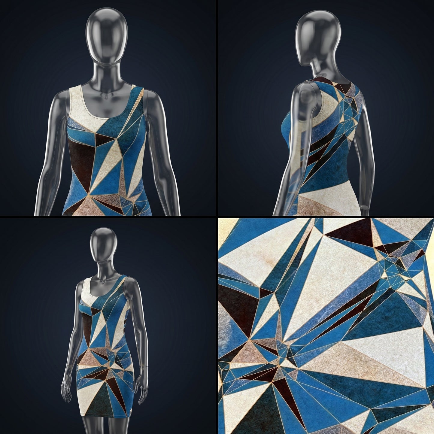 ANSO Low-Poly Bodycon Dress