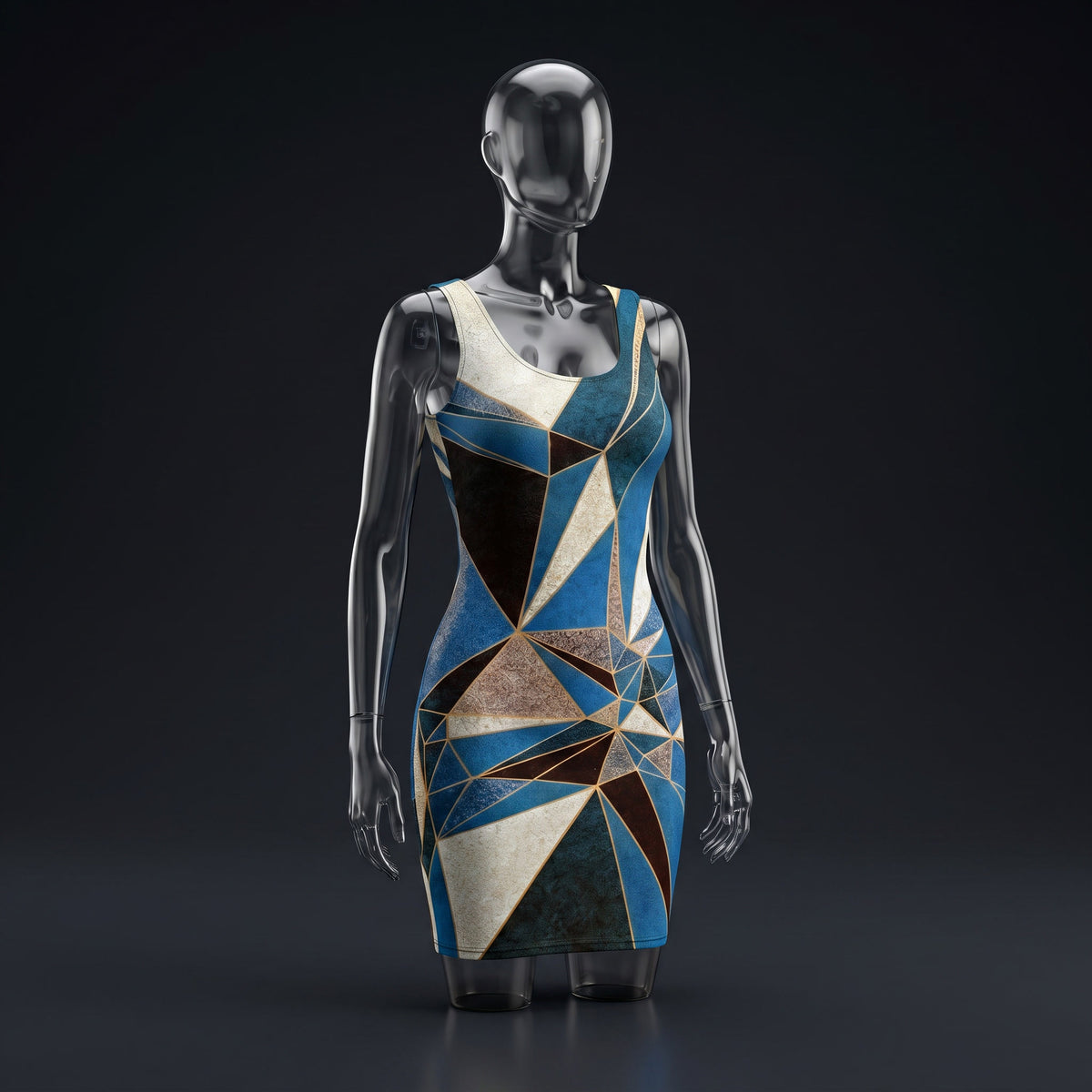 ANSO Low-Poly Bodycon Dress