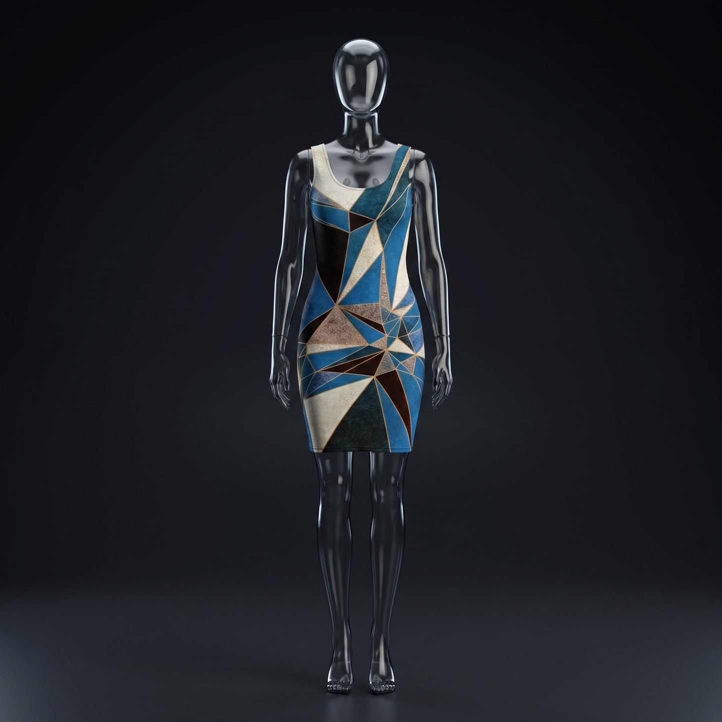 ANSO Low-Poly Bodycon Dress