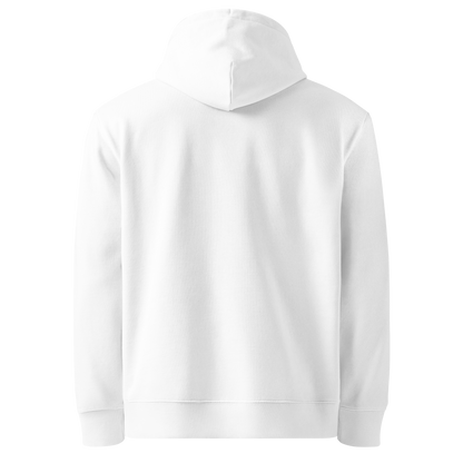 Black hoodie shown from the back on a white background