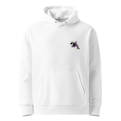 White hoodie with 'Please Don't Disturb' text on a white background