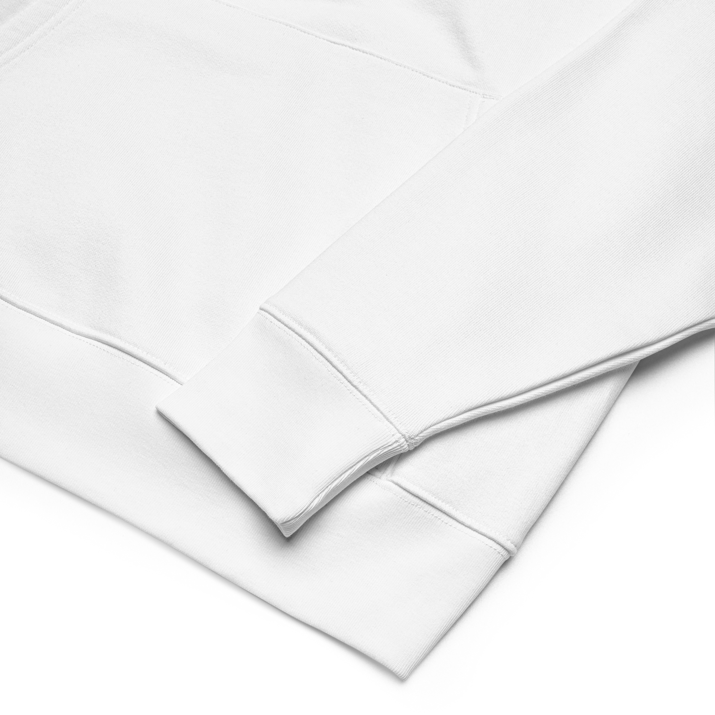 White shirt with a black logo on a white background