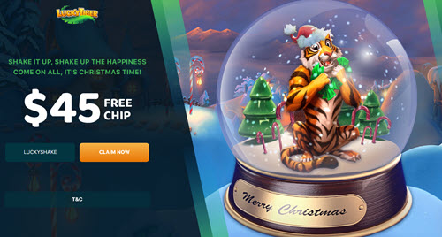 Lucky Tiger Casino Christmas Casino bonus 2021