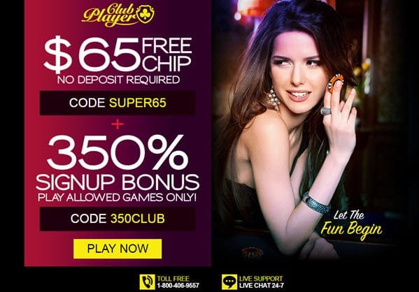 Club Player Casino 65 free chip