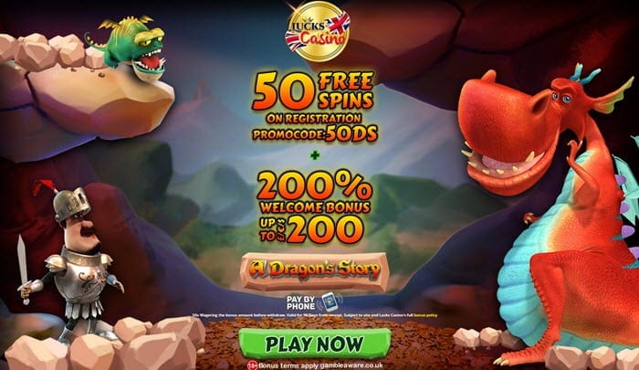 LUCKS Casino Dragon's Story Bonus