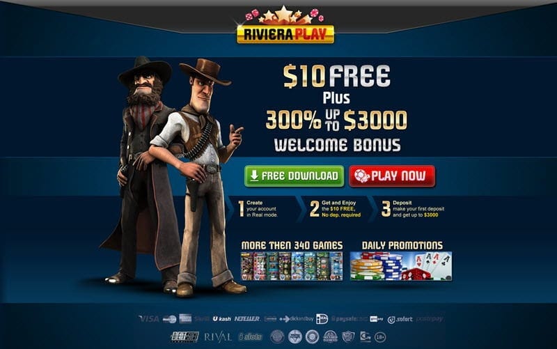Riveraplay Casino Bonificación exclusiva $ 10 gratis